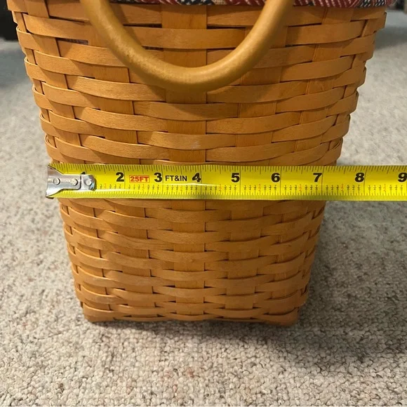 Longaberger Large Patriotic Flag Basket ‘99 Old Glory W/liner And Lid. NWOT - Picture 8 of 9
